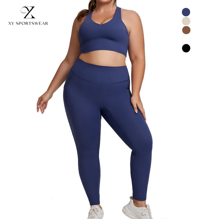 Спортивная одежда XIANGYU сексуальный спортивный костюм для занятий йогой спортом Женский компрессионный большого размера комплект спортивной одежды фитнеса 2024