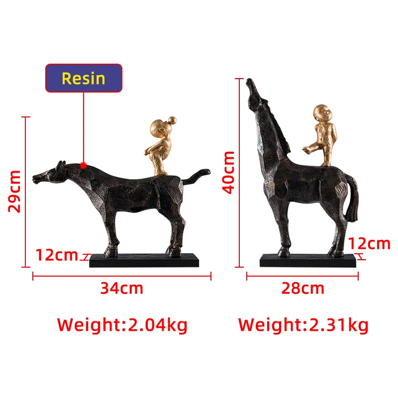 Abstract character ornaments home accessories light luxury resin furnishings decorative artworks