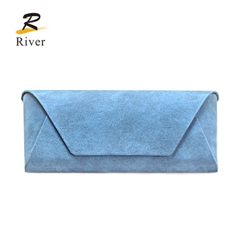 High Quality soft handmade custom leather optical eyeglasses pouch eyewear glasses box spectacle case