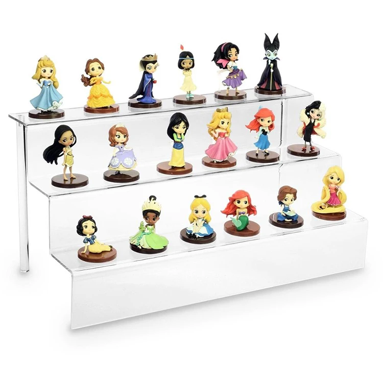 EXCEL 3 tiered display clear step risers acrylic stand for figure hobby lobby