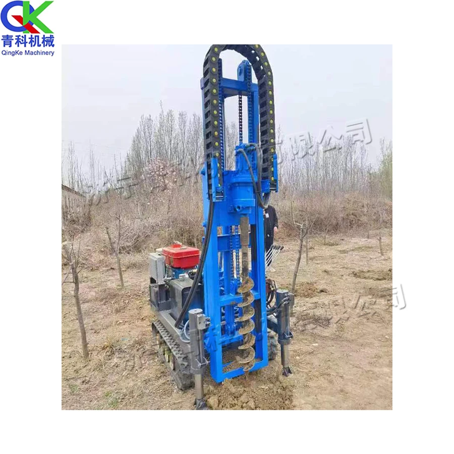 1-3 Meter Rubber Crawler Chassis Pile Driver Hydraulic Submersible Drilling Machine Wire Pole Trenching Machine