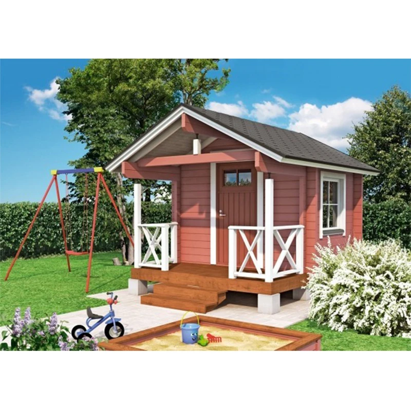 Customized Made Simple Children Log Cabin Manufactured Prefabricada Garden Wood House