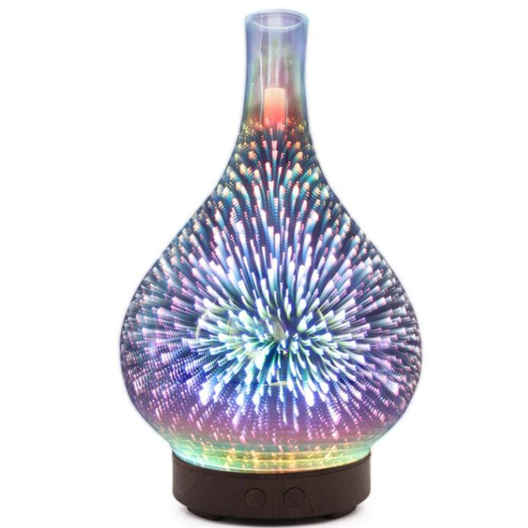 100ml Glass Bottle Aroma Diffuser 3D Colorful Ultrasonic Humidifier