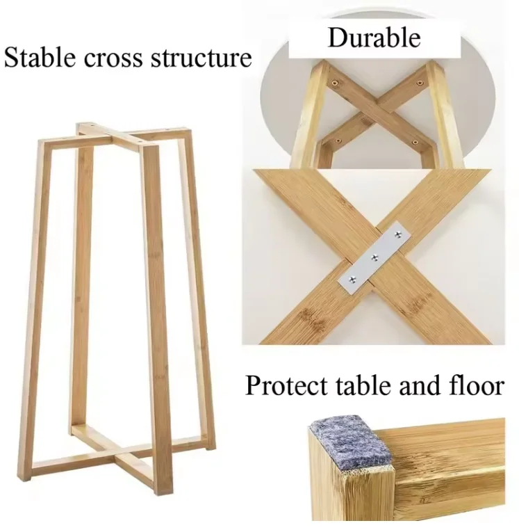 Cheap modern wood space saving small round side coffee table designs bamboo nordic white coffee bar table decor living room