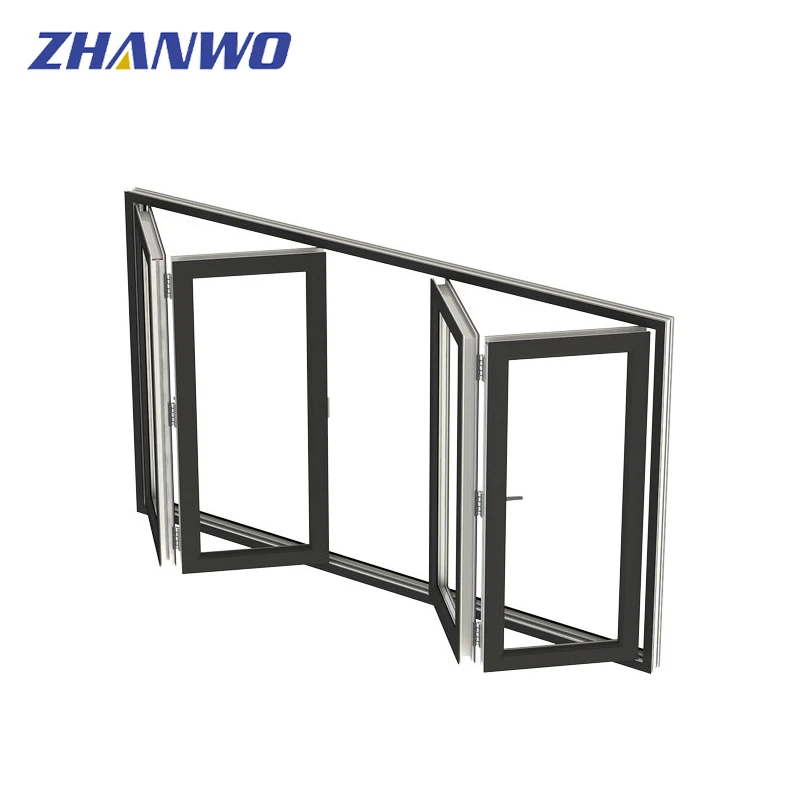 Indoor aluminum alloy folding outdoor patio glass door sunshine room door
