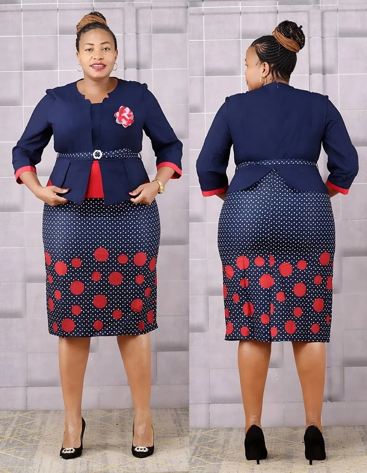 Hot Sale 5xl Turkey Style Office Dress Elegant African Women  Vestido Maxi Plus Size Church  Dress