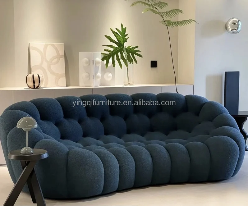 Modern Luxury Curved Honeycomb colorful bubble couch   Sofa Designer set for living room