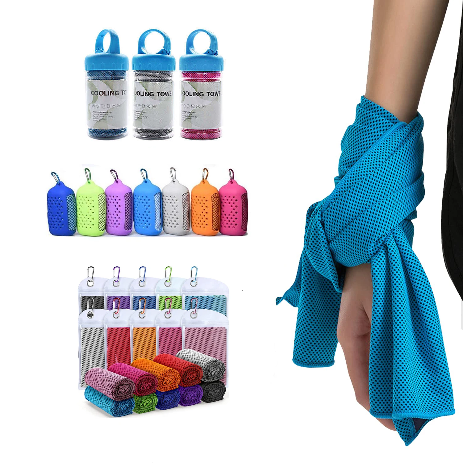 Custom Microfiber Bulk 30*100cm Pva Ice Sport Cold Cool Cooling Sport Towel with Logo