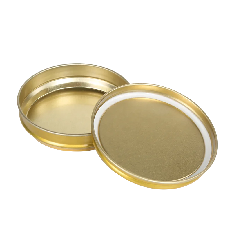 2024 Hot Sale Custom Food Grade Empty Caviar Tin Box Round Tins Self Seal Caviar Packaging With Tin Lid