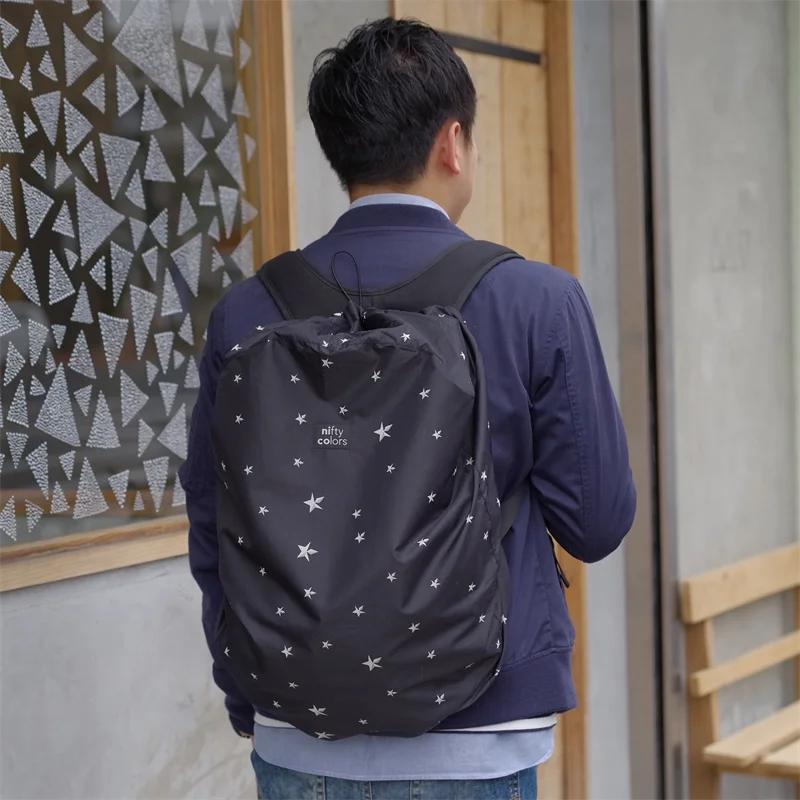Simple studs star 2way backpack waterproof mobile rain bag cover