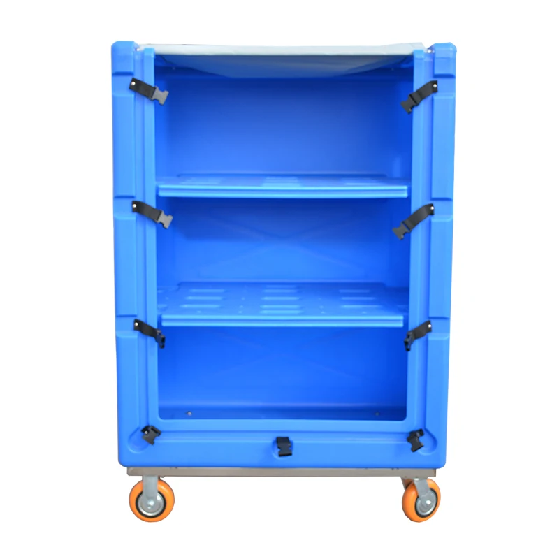 
China Wholesale plastic wet dry laundry trolley for dirty linen clean linen 
