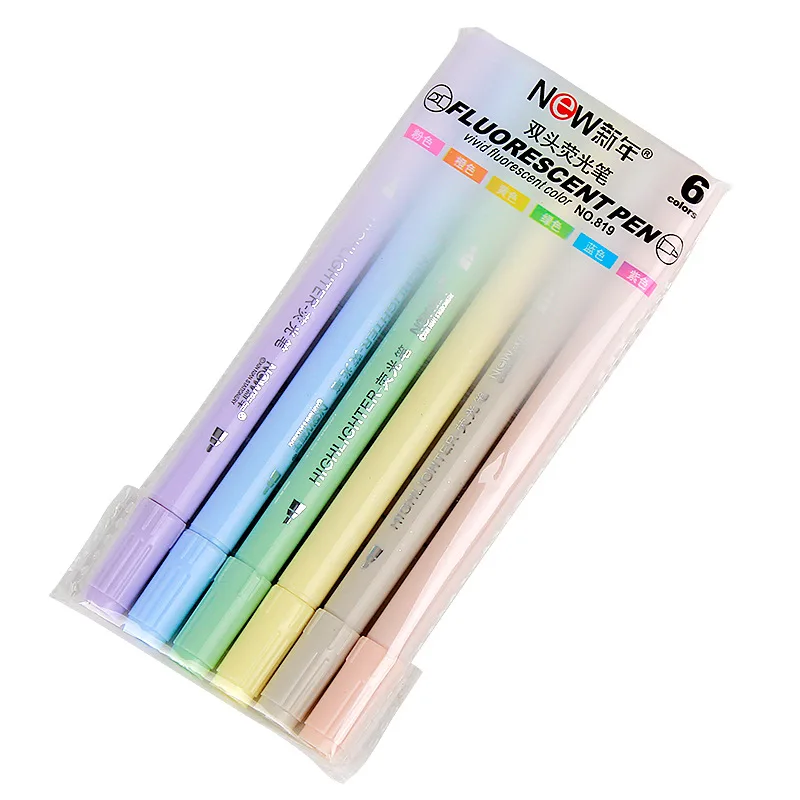 Highlighter Double Head Selling Macaron Color Student Focus Marker Pen Morandi Light Highlighter