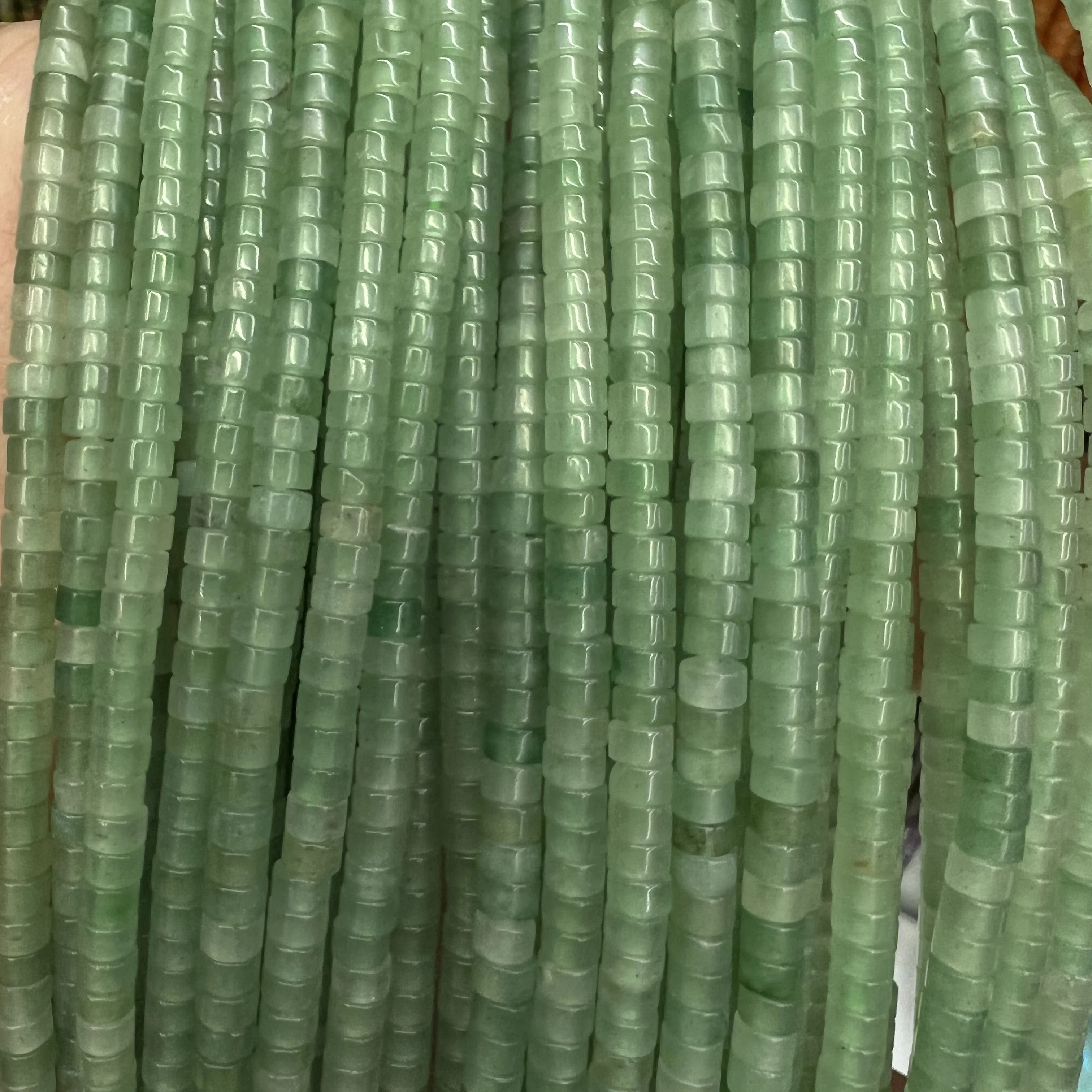 wholesale tube cylinder bead 4*2/3*5 mm Aventurine cylindrical heishi stone bead spacer gemstone for jewelry making