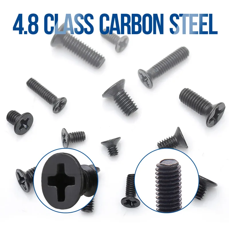450PCS Carbon Steel Computer Notebook Laptop Screws Kit M2 M2.5 M3 Mini Countersunk Flat Head Phillips Machine Screws