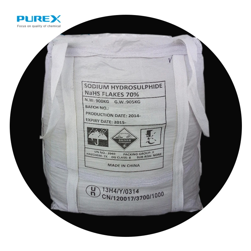 Гидросульфид натрия 70 Nahs для дубления Cas 16721-80-5