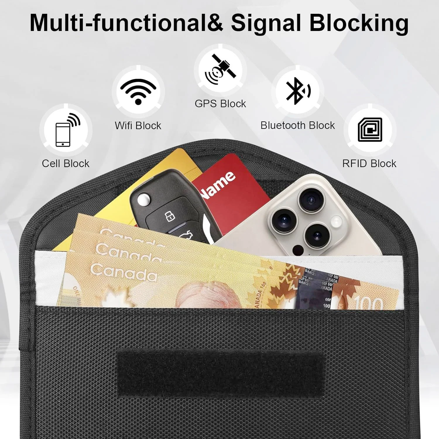 2packs Faraday Pouch Size for All Phones RFID Signal Blocking Bag