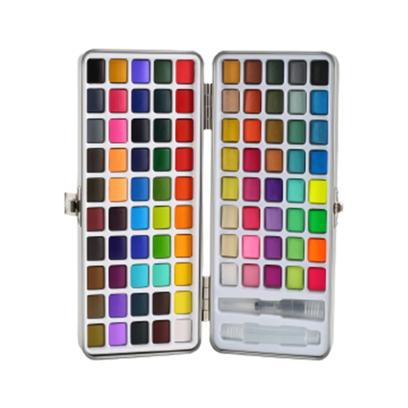 High Quality 100 colors Custom Watercolor Paints Sets With Brush best price