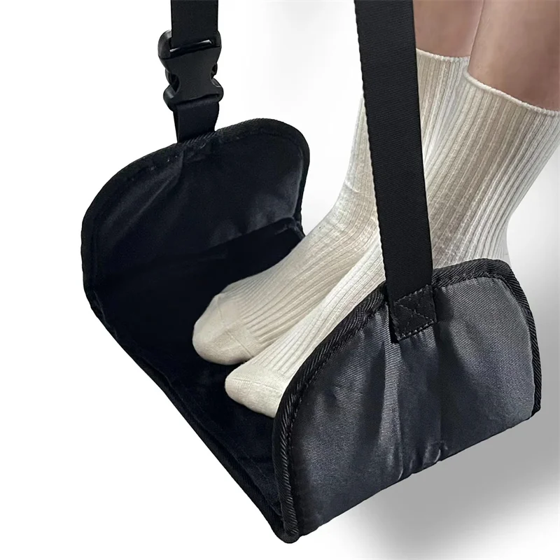 Adjustable Airplane Foot Hammock For Travel Footrest Foot Hammock for Flight Bus Train Office Upgrade Foot Rest For Air Travel