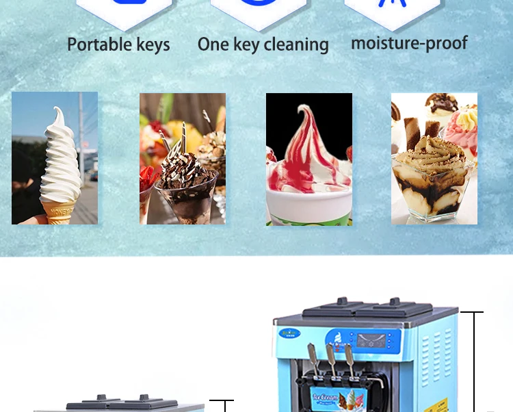 Yowon commercial soft serve ice cream machine production capacity 20L/H ice cream makers fast food equipment