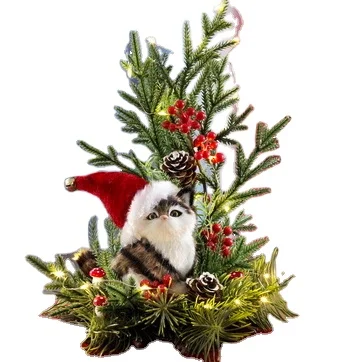Christmas table top decoration animals rattan christmas decorations custom Christmas ornament