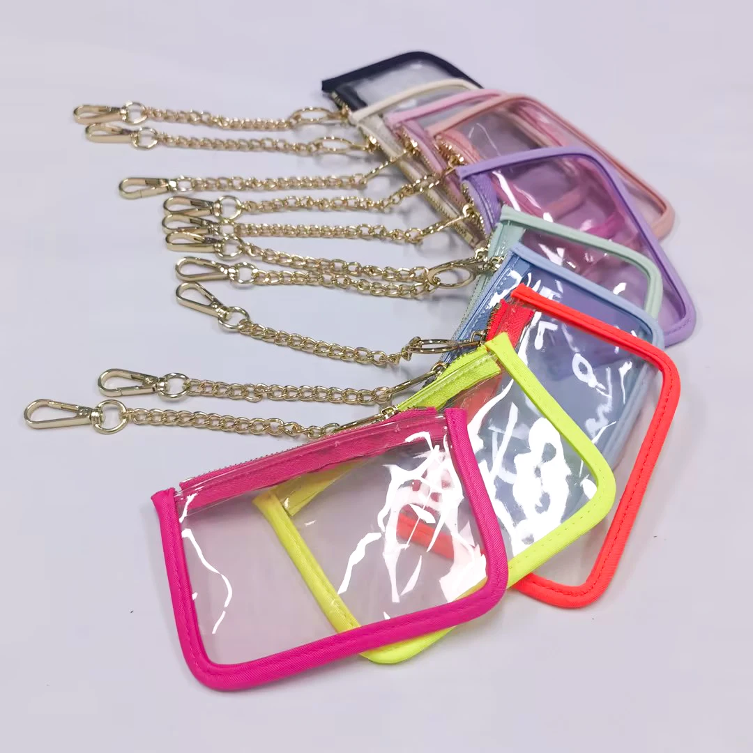 New Type Top Sale Smart Durability Macaron color Keychain Card Coin Purse Keychain Zipper Cute Girls Keychain Wallet