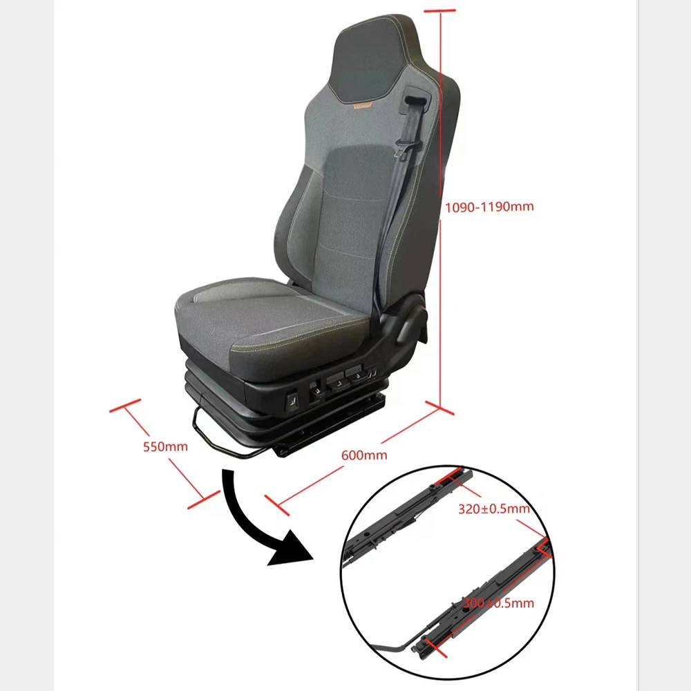 iTOPWELL Luxury Gram mar Quality Truck Bus Driver Seat With Air Suspension System