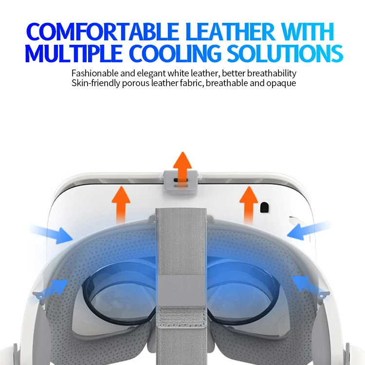 OEM LOGO 4k VR glass 5 Plus vr headset 3D vr Glasses with remote for iPhone Android Smartphones