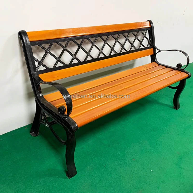 OEM garden bench outdoor furniture cast iron bench outdoor wooden bench cast aluminum patio furniture