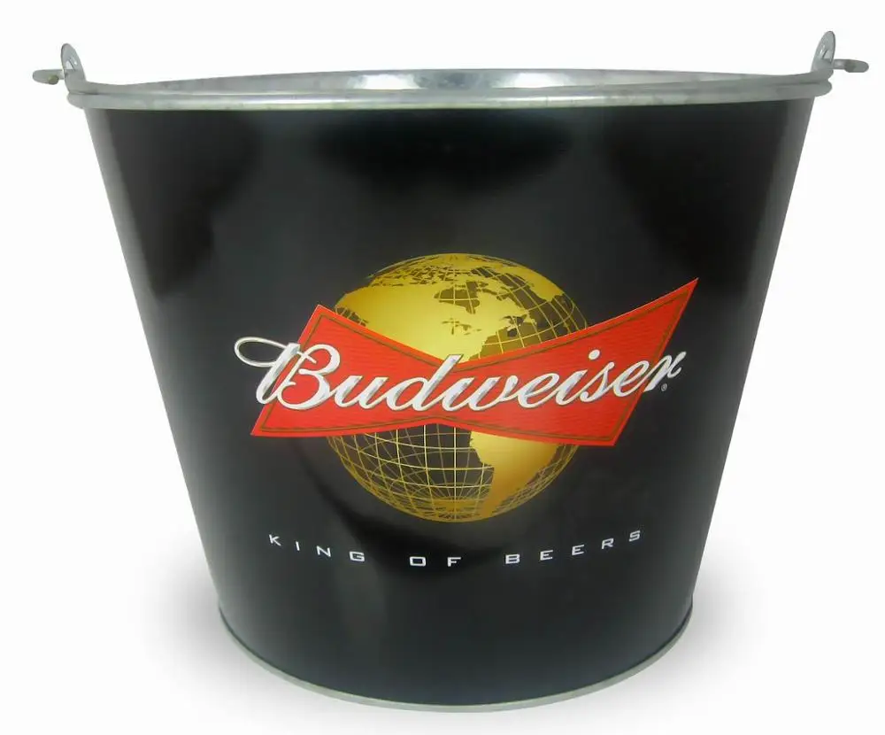 Factory 5L customized design Galvanized Metal Champagne Wine Beer Ice Bucket for outdoor