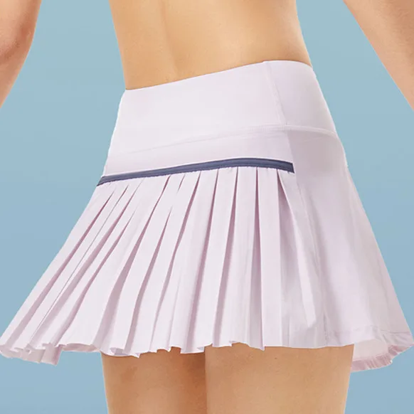 Aoyema High Quality Ly-cra Light Weight 16 Colors Back Pleated Design Tennis Wear Women Casual Short Golf Sports Skorts Skirt