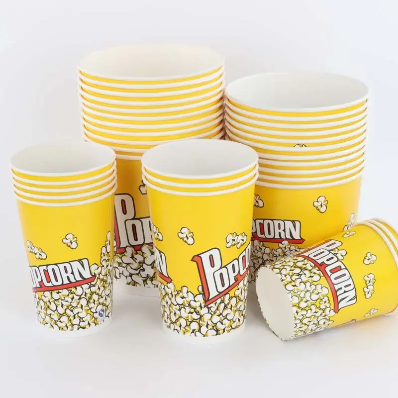 Food Grade custom printing paper popcorn bucket and chicken bowl 32oz 40oz 46oz 85oz
