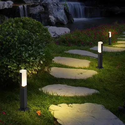 JOJO Garden Lamp Waterproof  Modern LED Lawn Light Decoration Outdoor Yard Garden Bollard Light