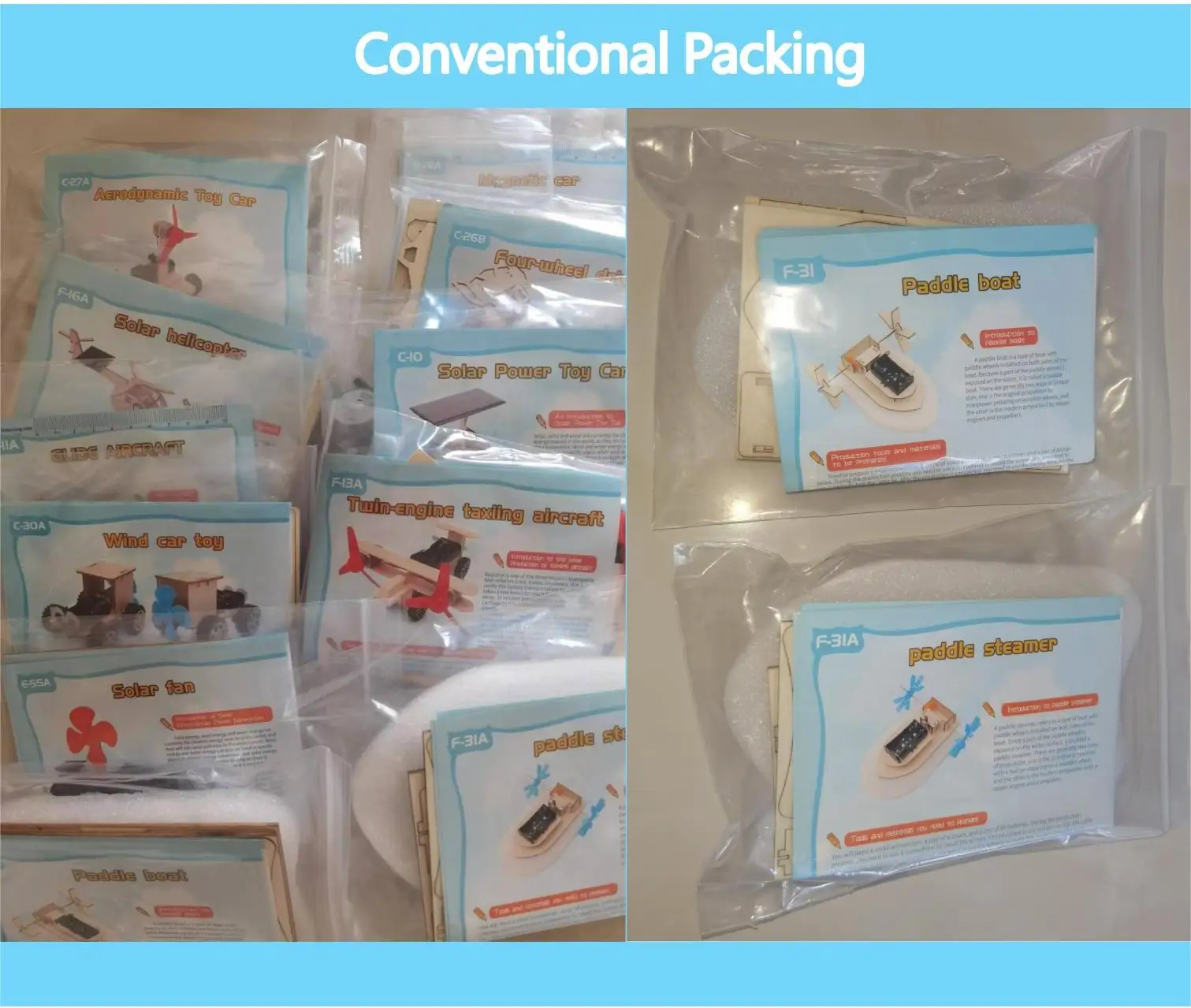 MI Customized Learning Science Montessori Educational Fun Wooden Student Kits Educational Toys STEM 3D Puzzle Car DIY Toys Kit