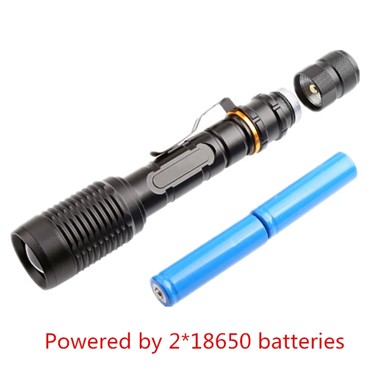 High Lumens XML t6 Big Ricky Zoom 5 Modes Led Torch Flashlight Tactical Torch Powerful LED Flashlights