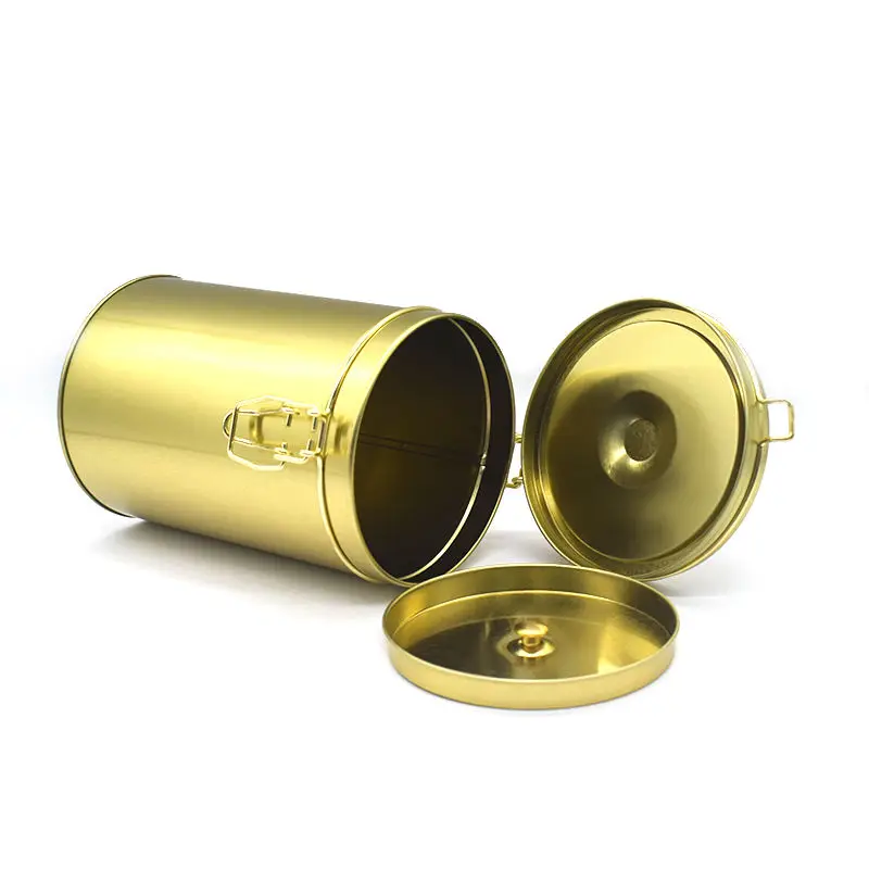 Wholesale Custom Empty Food Grade Airtight Air-tight Coffee Container Packaging Packing Storage Tin Can Jar With Degassing Valve