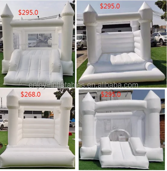 10ft*8ft 3*2.5m Hot Sale Mini White Bouncer House Balls Pit Pool Small Inflatable Bouncing Castle House with Pool for Kids Fun