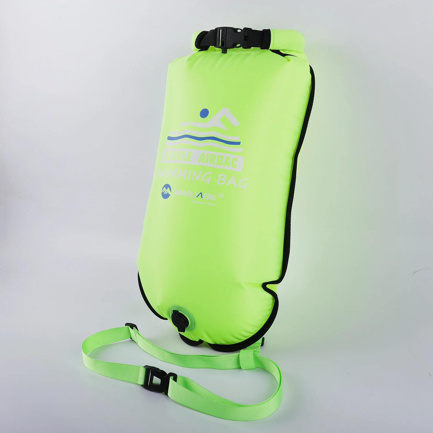 Custom Logo Nylon PVC Waterproof Bag Double Airbag Swimming Drift Bag Swimming Buoy