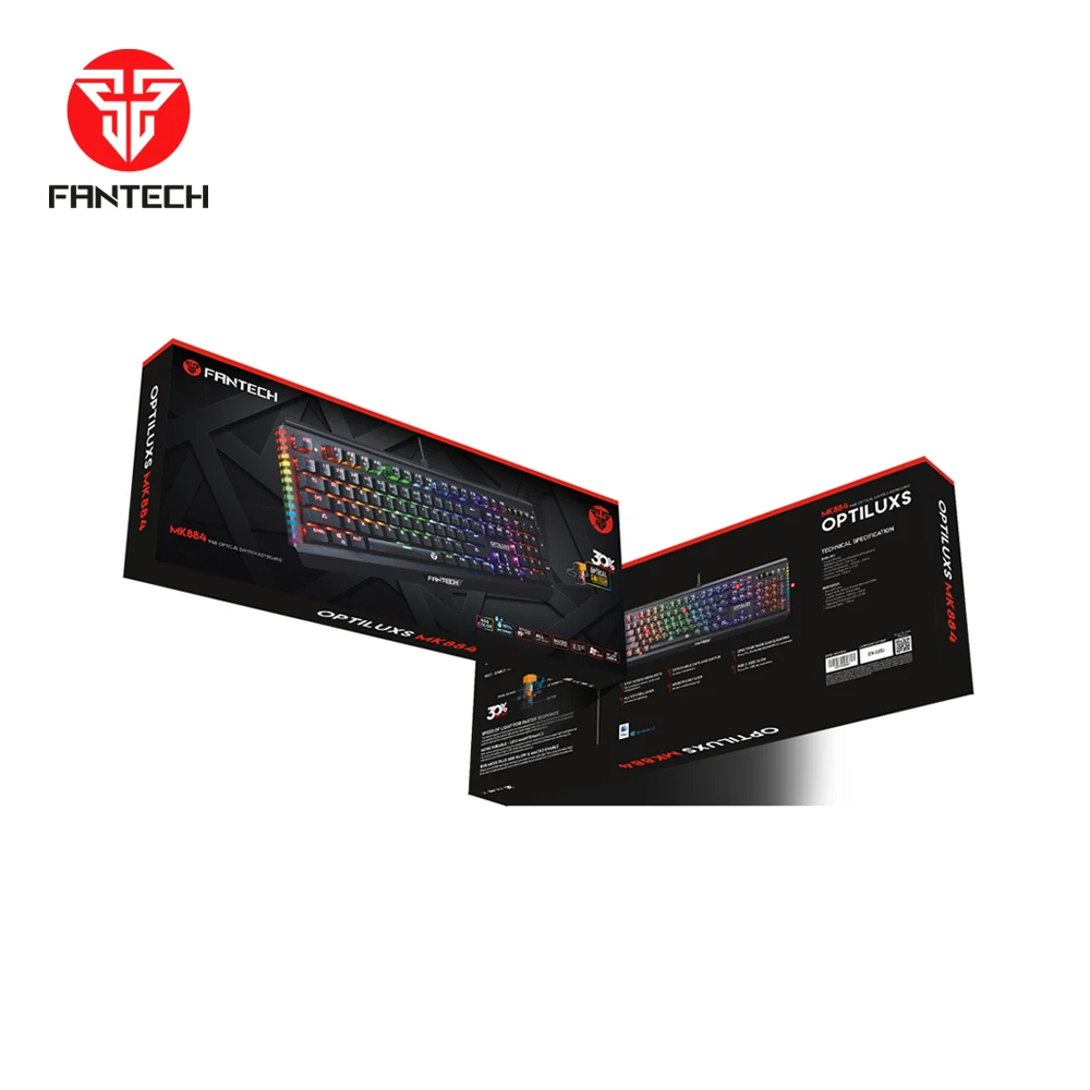 Fantech MK884 OPTILUXS Water and Dust Proof Mechanical Gaming Keyboard with RGB Chroma 20 Modes