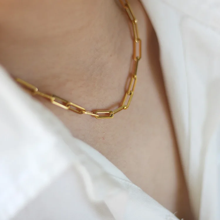 Stainless Steel Cable Beads Chain Cuban Link Chain Necklace Herringbone Chain with Lobster Clasps for DIY