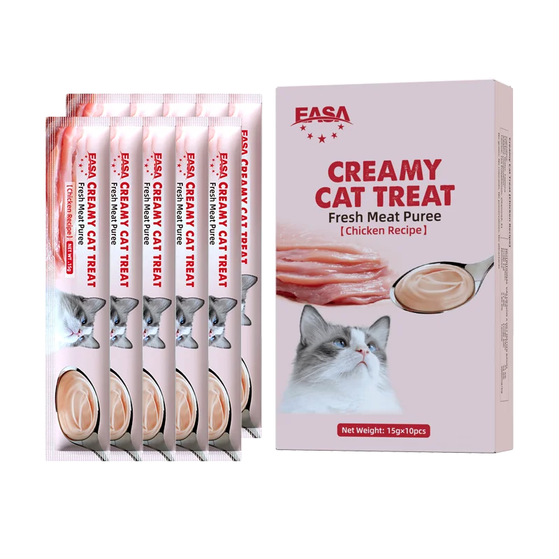 Best Selling Cat Treats Food Chicken Salmon Pet Tuna flavors Snacks Wet Cat Creamy cat food