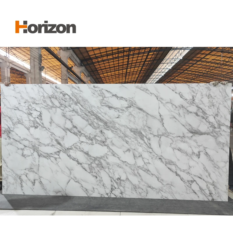 2024 White Exterior Board Glossy Ceramic Artificial Worktop Walls Sintered Stone Carbon Slate Sintered Stone