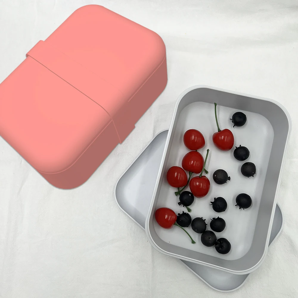 Cartoon Eco-friendly food grade RPET bento container One Layer Rectangle Lunch Box