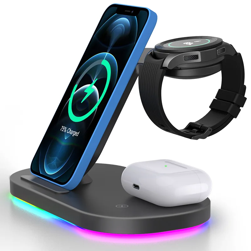 Новое беспроводное зарядное устройство для мобильного телефона 3 в 1, беспроводное зарядное устройство для часов Samsung