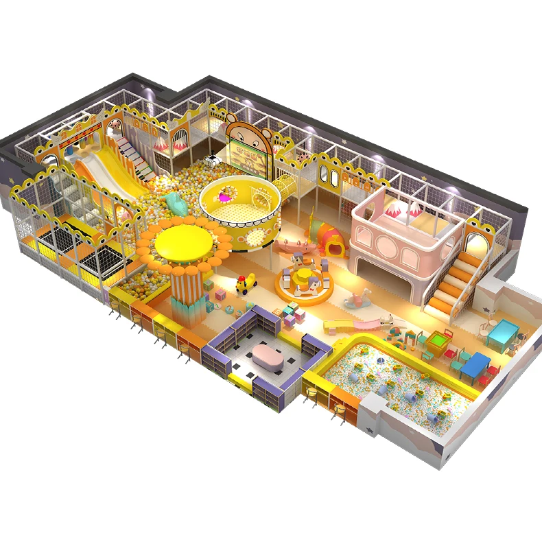 Adult Children Sand Indoor Amusement Playground Equipment Trampoline Park International Kid Large Indoor Playground