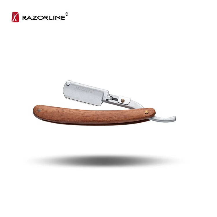 RAZORLINE H8 Brown Plastic Handle Barber Shaving Razor Professional Shaver