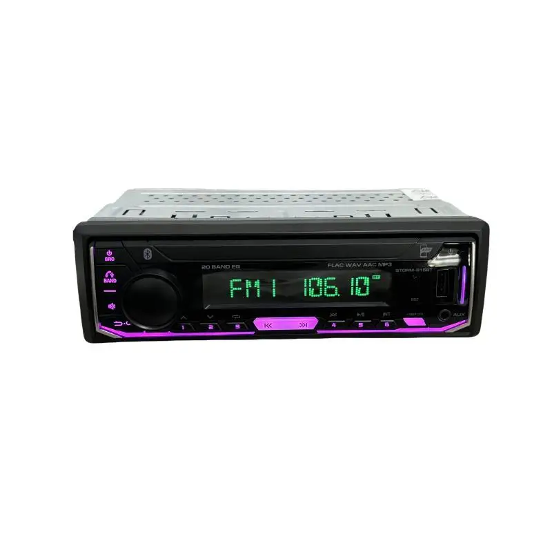 Новый портативный однодиновый автомобильный стерео MP3 плеер Bluetooth USB радио тюнер AUX/USB порт 12 В Поддержка напряжения AAC аудио форматы