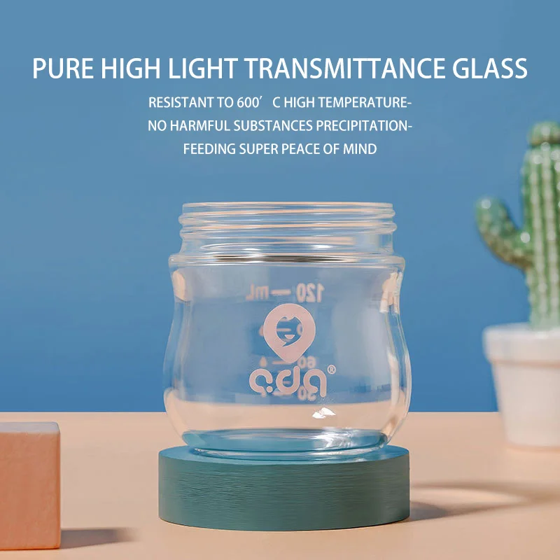 Лидер продаж новая стеклянная бутылочка для кормления детей 120 мл с натуральным каучуком