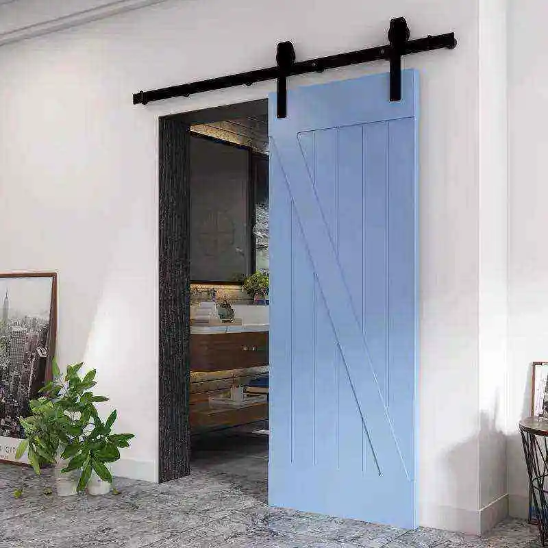 Lyroe China Manufactured Wood Barn Door Soundproof Interior Sliding Door