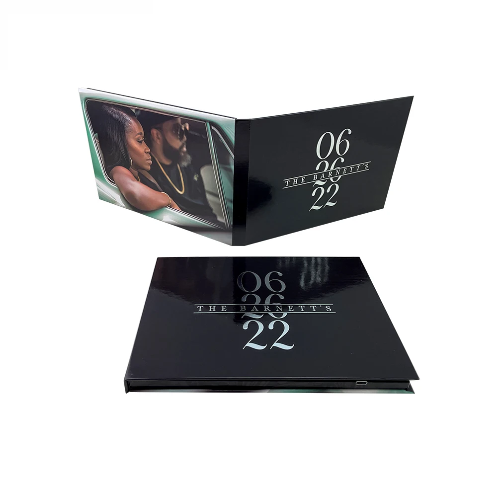 7 inch video card digital gift card video book for invitation  wedding invitation card video with lcd screen