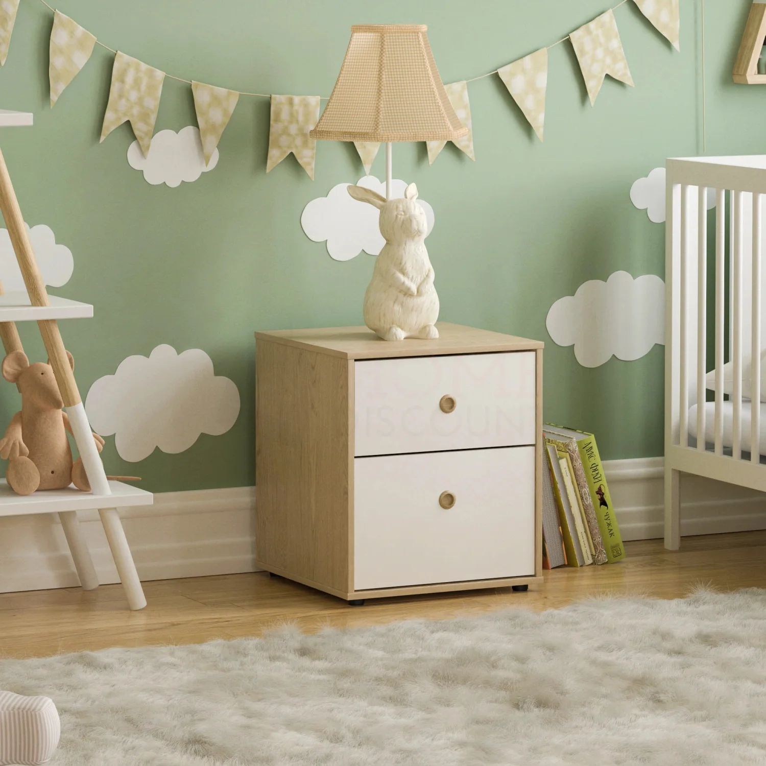 Прикроватный столик с выдвижными ящиками, прикроватная тумбочка для хранения, прикроватный столик белого цвета